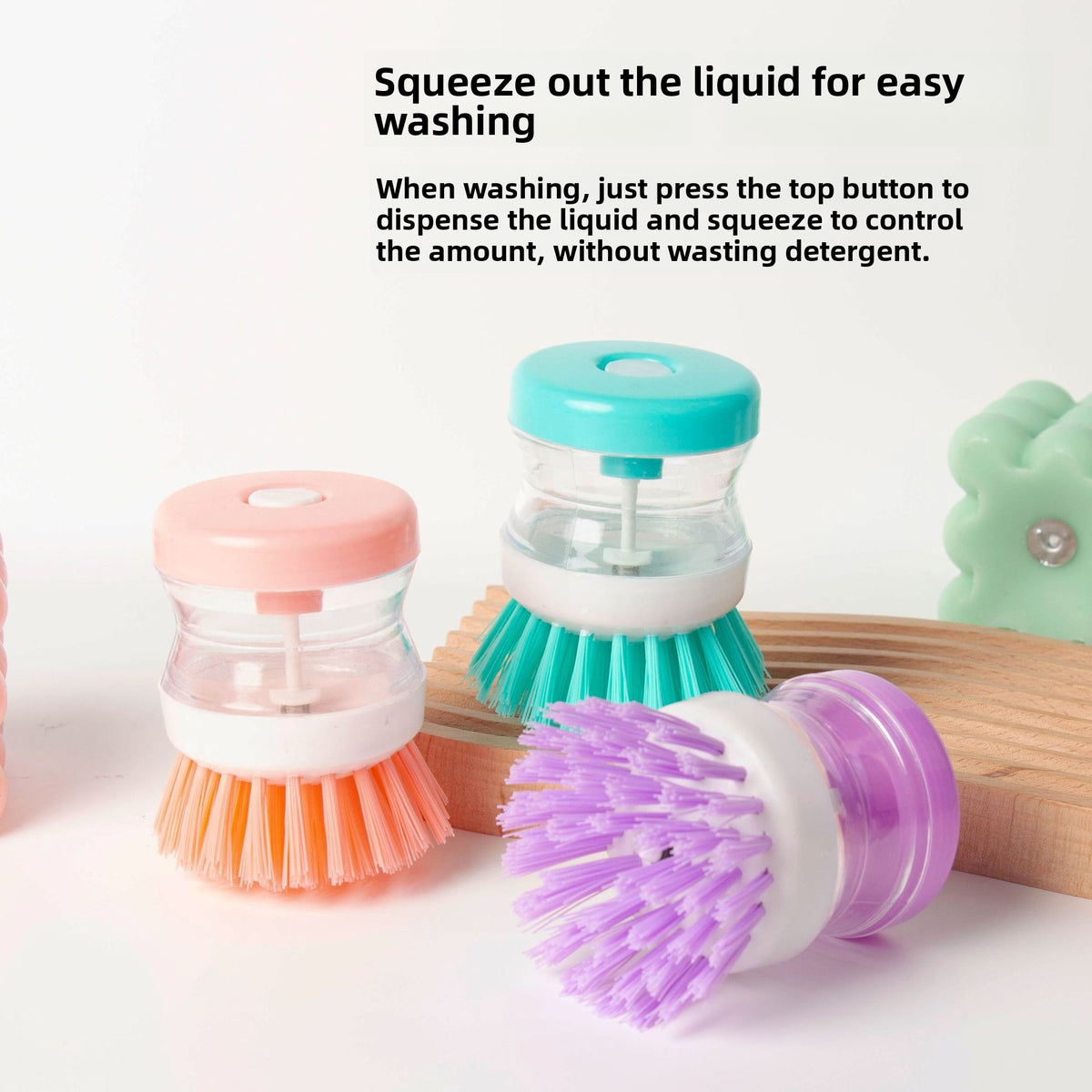 Manual Liquid Dispensing Cleaning Brush