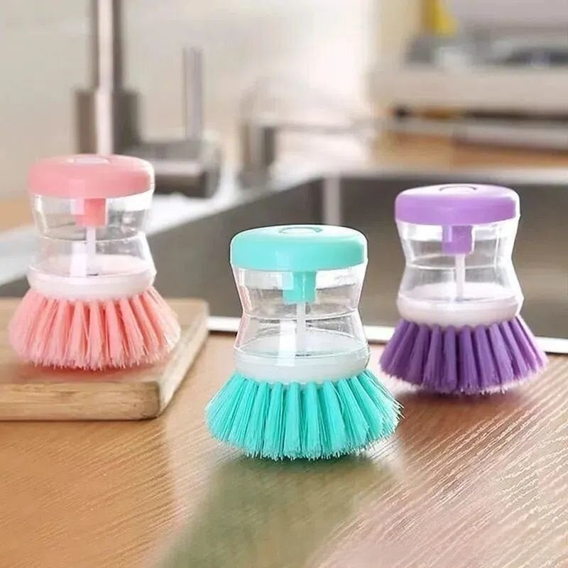 Manual Liquid Dispensing Cleaning Brush